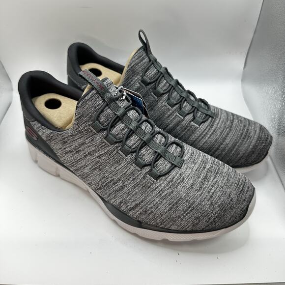 Skechers Mens Equalizer 3.0 52928SA Charcoal Gray Casual Shoes Sneakers Size 10 - Picture 2 of 7